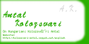 antal kolozsvari business card